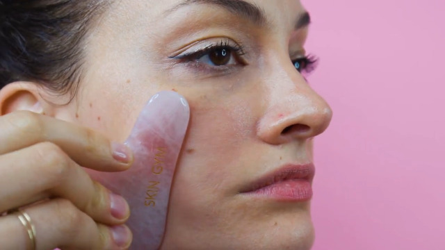 Amazon.com : SKIN GYM Rose Quartz Sculpty Heart Gua Sha Tool