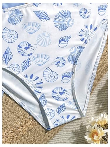 Image of SHENHE Girl's 3 Piece Swimsuits Cute Halter Triangle Bikini Bathing Suit with Beach Cover Up