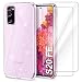 Produktbild YIRSUR Hülle Kompatibel mit Samsung Galaxy S20 FE mit 2 Stück Panzerglas, Handyhülle Case Transparent Glitzer Slim Soft Silikon TPU Kompatibel mit Samsung Galaxy S20 FE (Clear)