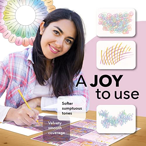 Castle Art Supplies 48 Piece Pasteltint Tin Colored Pencils Set | Quality Colors In Softer, Sumptuous Tones | For Professional And Adult Artists | Protected And Organized In Presentation Tin Box #TOP3