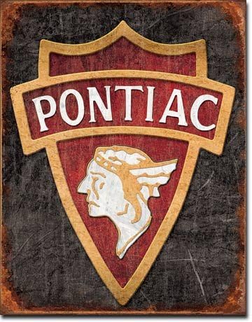 Miniatura 4 de Desperate Enterprises Pontiac - Cartel de hojalata retro  Pontiac V8, Firebird, 1930 Logo & Service Sign, 8x10 o 11x14 pulgadas
