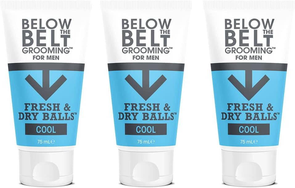 Fresh & Dry Cool Intimate Deodorant For Men, Protects against Sweat, Odour and Chafing, Cool Mint Fragrance 3 x 75ml