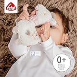 Fehn Baby Ring Greifling Lama - Kuscheltier Babyspielzeug mit Rassel - Motorikspielzeug für das spielerische Lernen - Plüschtier als Einschlafhilfe - Spielzeug für Babys & Kleinkinder ab 0+ Monaten