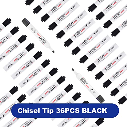 Comix Dry Erase Markers, Chisel Tip Black White Board Markers, 36 Bulk Black Colors Low Odor Markers For Kids Office & School Supplies #TOP2