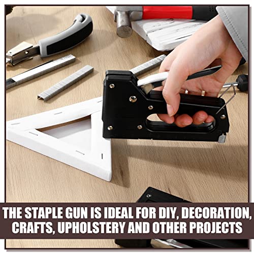 5 Pcs Light Duty Staple Gun With 7280 Staples And 5 Pcs Staple Remover Upholstery Staple Gun For Wood Fabric Stapler Wall Stapler Staple Gun Adjustment Stapler Gun For Crafts Decoration Diy #TOP6