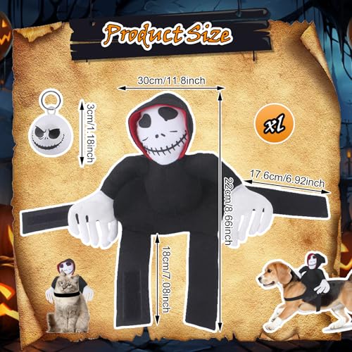 VEQENIFY Hundekostüm Halloween Kostüm Hund,Halloween HundeKostüm für Haustier Hunde Kleine bis Große Hunde