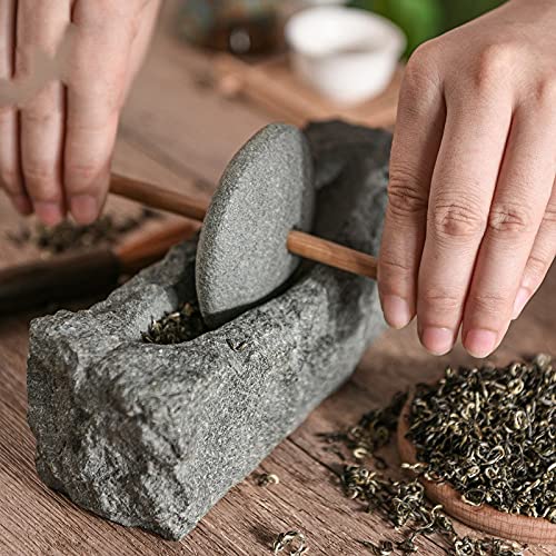 Amazon.co.jp: 石臼 セット 乳鉢 石花崗岩 うす すり鉢ハーブすり鉢