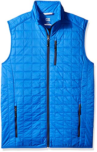 Cutter & Buck Men's Weather Resistant Primaloft Down Alternative Rainier Vest, Royal, 1X Big