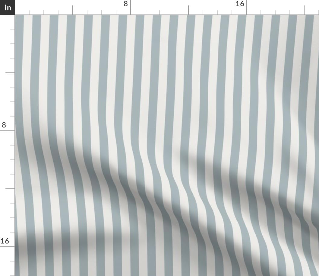 Spoonflower Fabric - Blue Stripes Preppy Coastal Classic Beach Colorful Summer Nautical Printed on Petal Cotton Fabric Fat Quarter - Sewing Quilting Apparel Crafts Decor