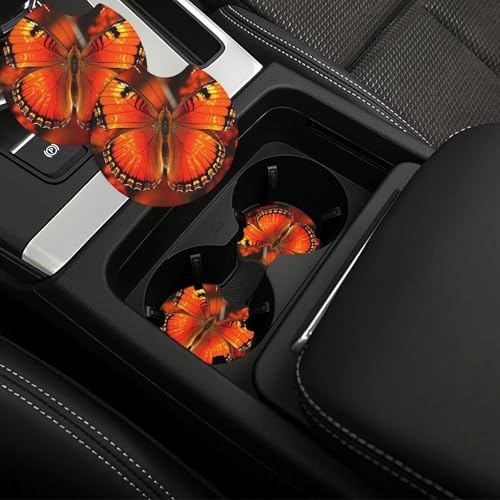 Portavasos para coche de goma negra, set 2 piezas miniatura 1
