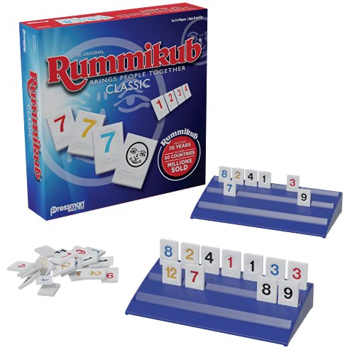 Rummikub by Pressman - Classic Edition - The Original Rummy Tile Game, Blue Rummikub by Pressman - Classic Edition - The Original Rummy Tile Game, Blue
