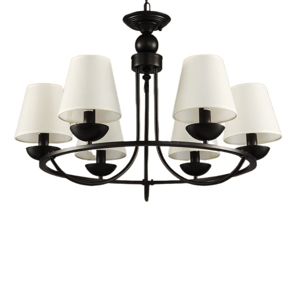 Art rural en fer lustre industriel suspendu rétro vintage 6 lumières de haute qualité