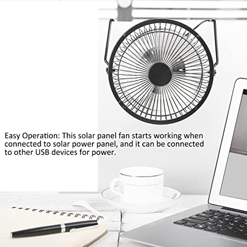 Ventilador de panel solar Omabeta para refrescar tiendas de campaña 3
