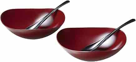 骨董ふた付き漆器鉢（２個セット） Amazon.co.jp: 北市漆器店 Kaze-ya style 風華ペアカレー鉢