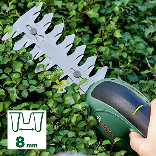 Bosch Home and Garden Garden Shears EasyShear (Integrated 3.6V, Battery runtime: 40 min, Blade Length: 12cm (Shrub) / 8cm (Grass), in Carton Packaging) Green 20 x 20 x 20 centimetres