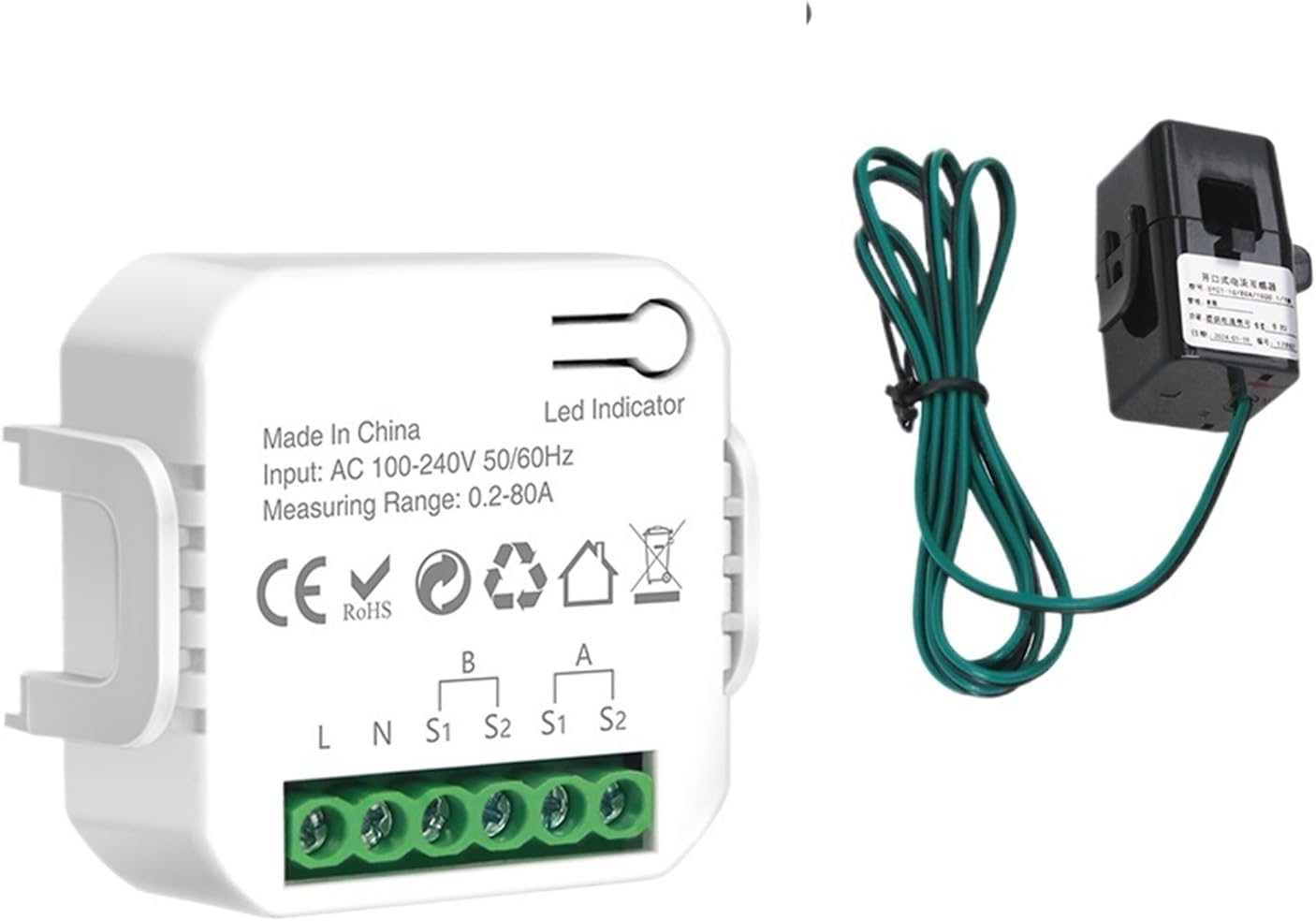EASEM-F-TY-WF Bidirectional Energy Meter: 80A, 120A, 200A, 300A(1 Channel-1CT,80A)