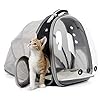 Back expandable cat backpack carrier fit up to 12 lbs space capsule bubble window pet carrier backpack to carry and transport cat bunny small puppy  urban country home decor