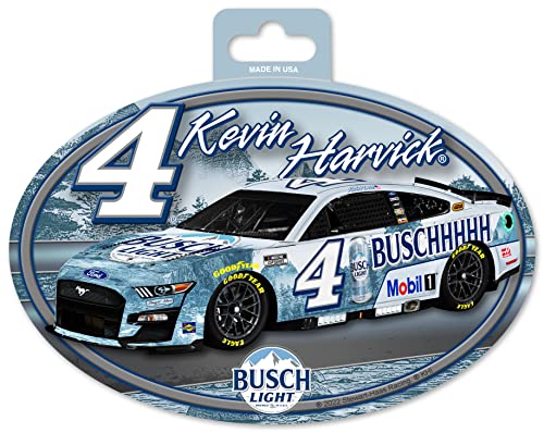 Rico Industries NASCAR Racing Kevin Harvick #4 Busch Light Full Color Oval Sticker
