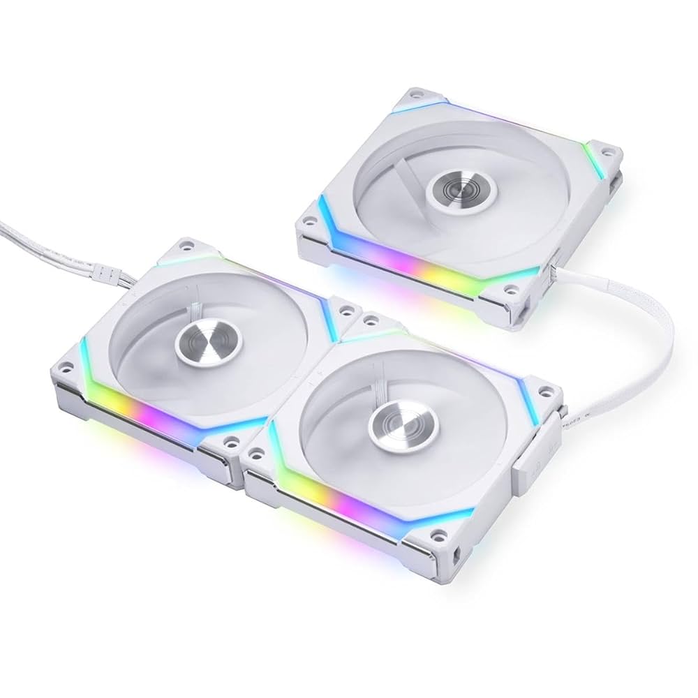LIANLI ST120 RGB ファン　3個入り×2箱セット　ホワイト LIAN LI ST120-3W ,12CM ARGB FANS , WHITE COLOR , 3 FANS PACK