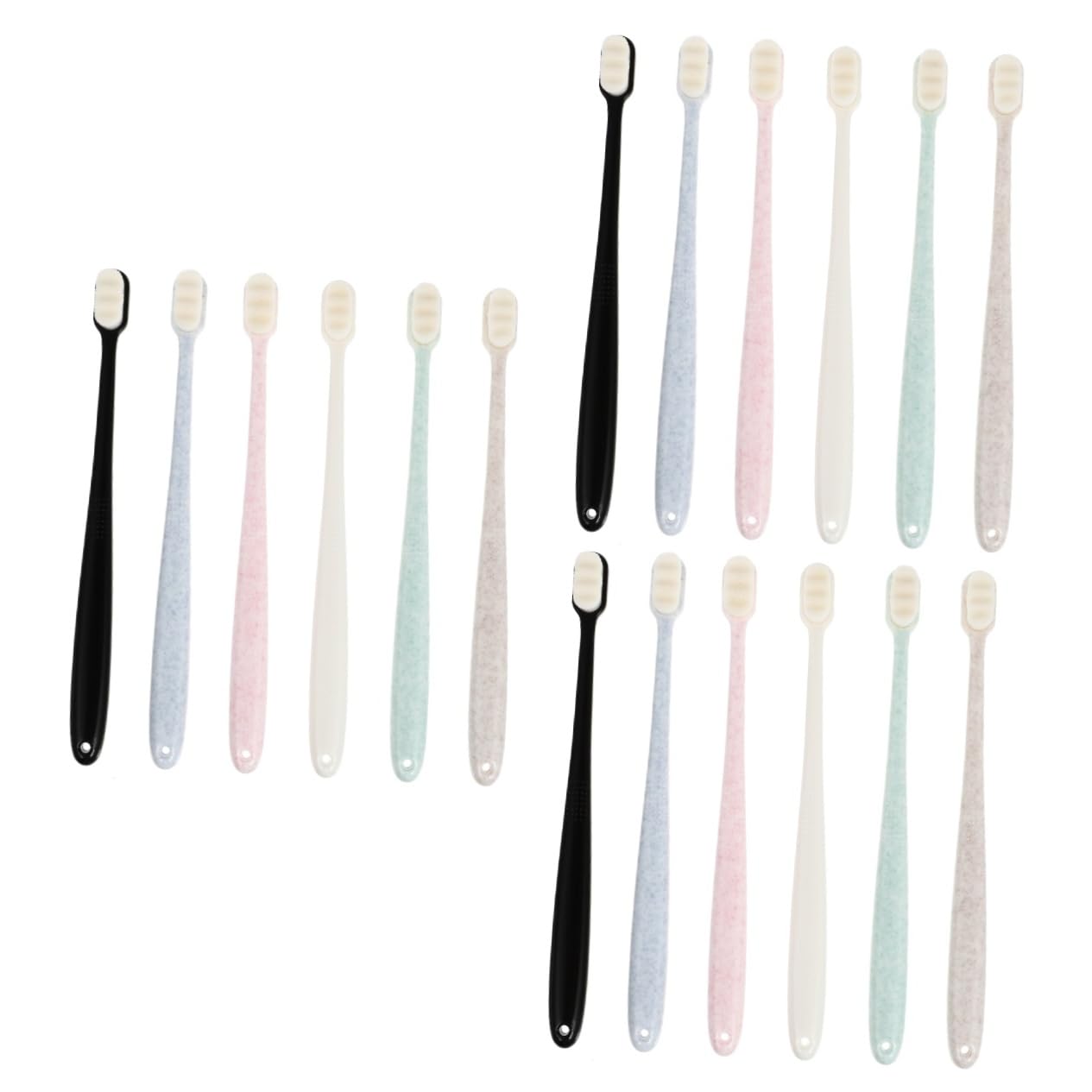 3 set Spazzolino Morbido Spazzolini Al Carbone i Sfusi o A Setole Morbide o Da Denti Portatili Resistenti Per Adulti 6 pezzi*3
