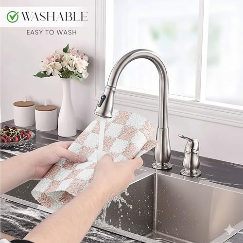 Image of Yellow Weaves 4 Pcs PVC Table Placemats, Dining Table Mat, Stain Resistant, Anti-Skid, Waterproof, Washable, Dining, Kitchen, Restaurant Table Set Easy to Clean, Durable (Floral Rose Gold)