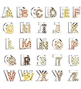 FUSOTO 26PCS Alphabet Letters Cookie Cutters Set, DIY Letters Cake&Cookie, Stainless Steel Cookie...