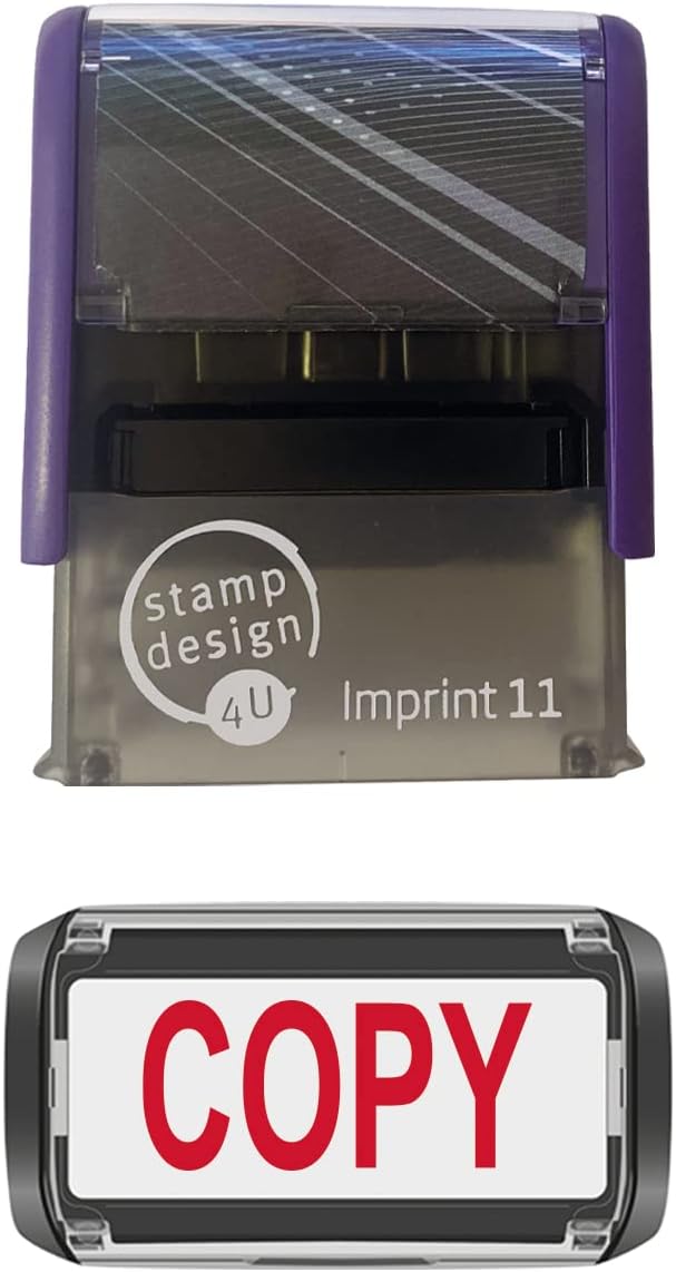 Imprint 11 38 x 14mm Copy Self Inking Rubber Stamp in Red Ink Stamp Design 4U