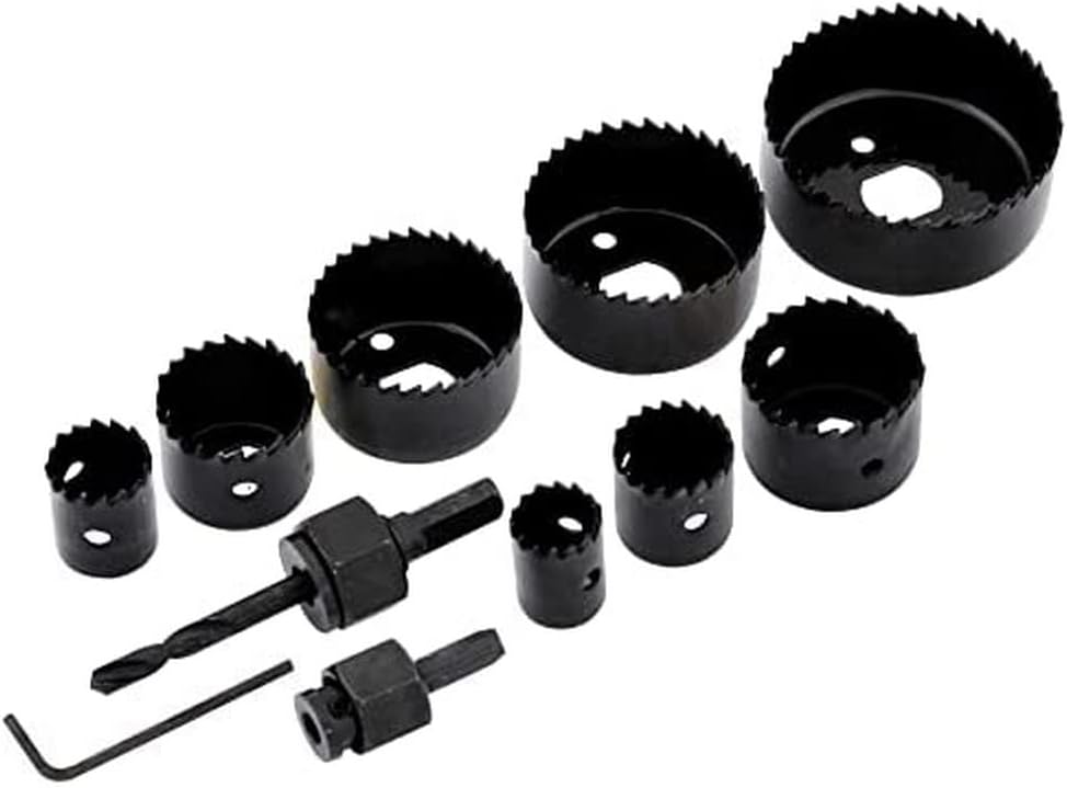 Rolson 58129 12 pc Holesaw Kit, Black