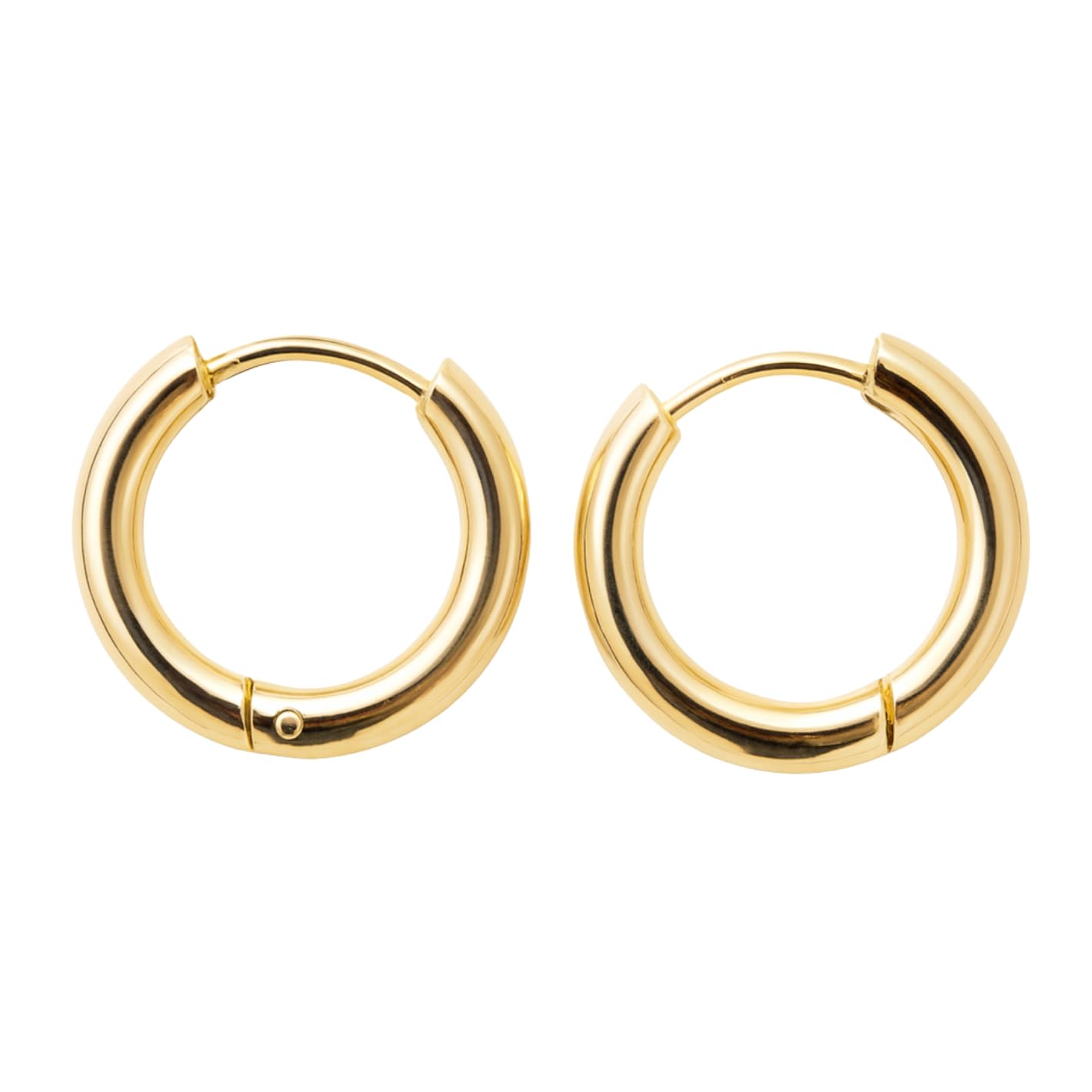 Surgical Steel Hinged Sleeper Earrings Hoops for Men & Women | 316L Stainless Steel | 2mm–3mm Gauge | 10–16mm Diameter | Clicker Hoop | Pair-image-49