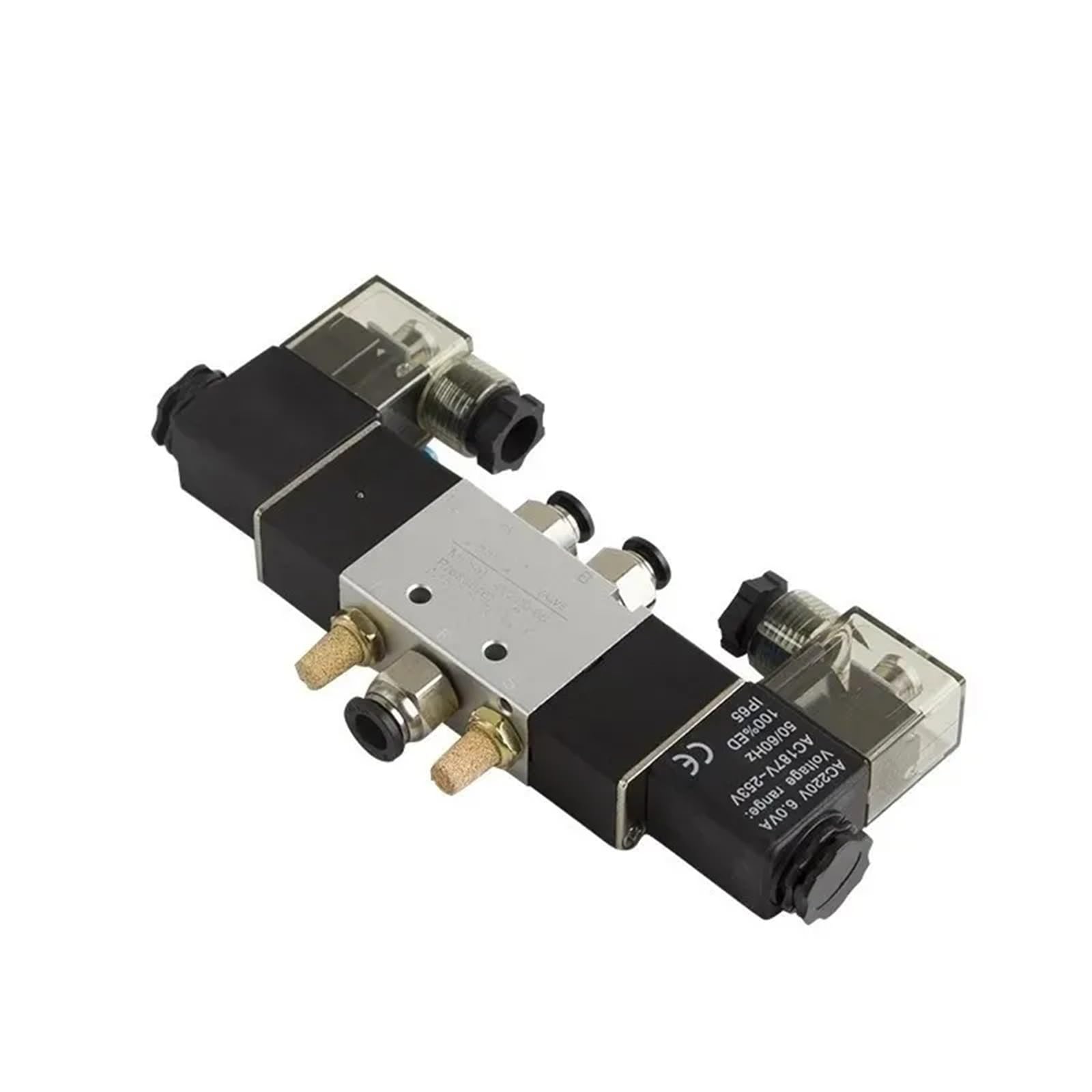 4V120-06 4V420-15 4V320-10 Electroválvula neumática de 5 vías 2 posiciones 1/4" Interior de aleación de aluminio DC12V DC24V AC110V AC220V
