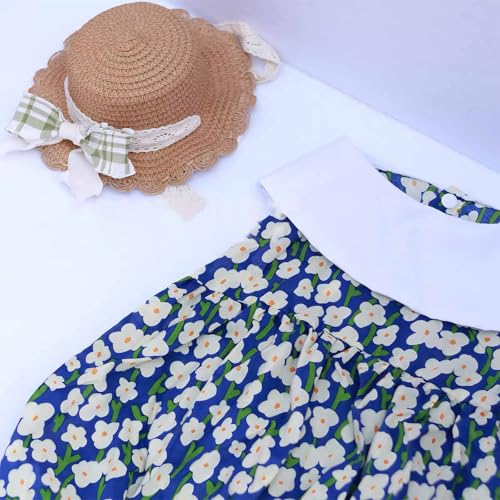 UOSIA Vestido extra grande de princesa para cachorro, vestido floral fofo de algodão, roupas para ca