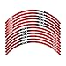 Striscia Riflettente della Ruota Moto Rim Stripes Adesivi Riflettente Impermeabile Mozzo Ruota Sticker per Yama-HA YZF R3 YZF-R3 YZFR3 (Colore : Rosso)