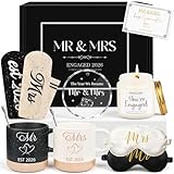 Giftota Engagement Gift for Couples, Mr & Mrs Gift Set with Mugs, Scented Candle & Crystal Keepsake, Wedding Gift for Newlyweds, Bridal Shower Gift, Engaged 2026