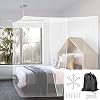 BUZIFU Moskitonetz Einzelbett Mückennetz Fliegennetz Reise Moskitonetz Feinmaschiges Moskitonetz für Bett rechteckiges Camping Netz Insektenschutz Etagenbett, 1 Eintrag, Tragetasche,190 x 100 x 200 cm