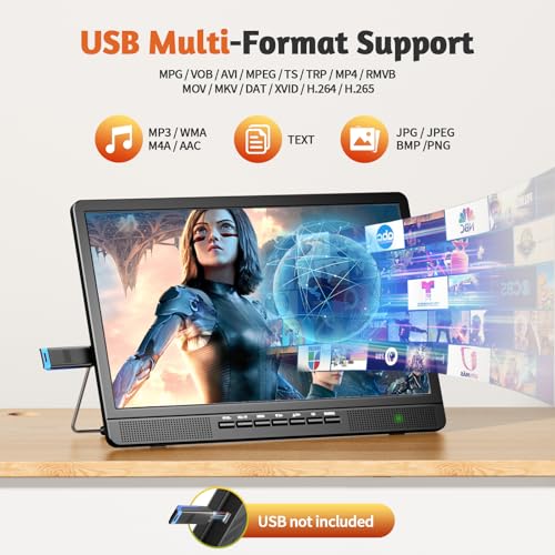Image of NORTHING 18.5 inch Portable TV for Camping, HD 1080P Small TV with Antenna for Kitchen, RV, Boat, Truck, Home, Bedroom, Support USB /HDMI /AV Input