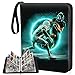 Football Card Binder 9 Pocket - Lictin Football Card Holder, 3 Ring Trading Card Binder, Sports Card Binder Collection Trading Card Albums Fits 810 Cards with 45 Removable Sleeves