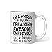Funny I'm a Proud Boss Of Freaking Awesome Employees Mug Ceramic 11 oz Sarcastic Joke Gift For Boss Quote Humor Gag Mugs Farewell New Job Retirement Birthday Gifts for Men Gifts for Bosses