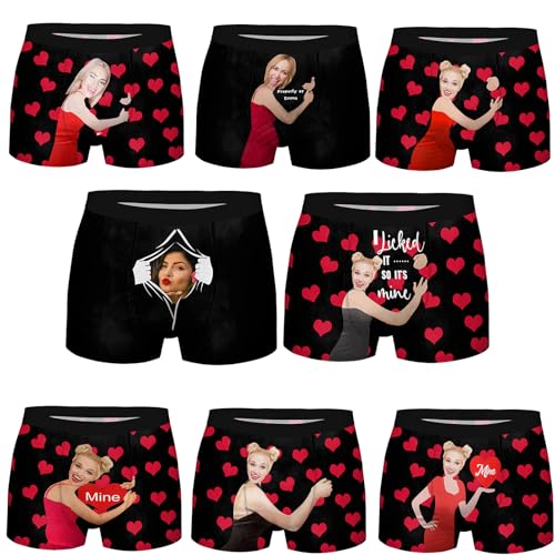 Valentines Day Gifts for Him,Custom Boxers with Face, Men Face Boxers,Get Your Boyfriend Husband,Custom Boxers With Picture2