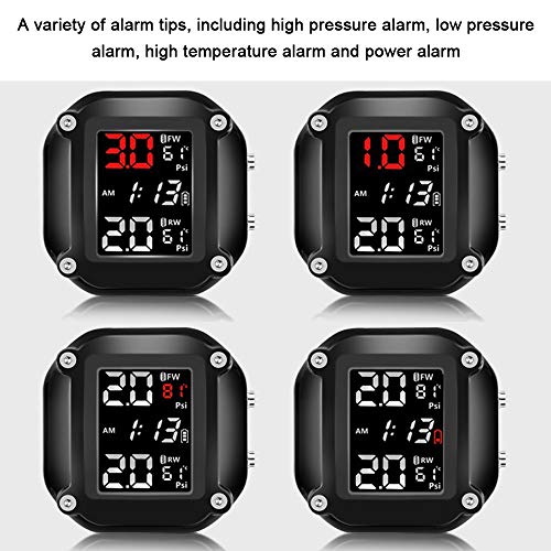 Baugger Detector TPMS,Monitor de pressão de pneus de motocicleta Detector TPMS Sistema portátil de m