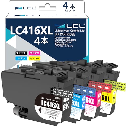 Amazon.co.jp: LCL Brother用 ブラザーLC416XL-4PK 互換インク 大容量