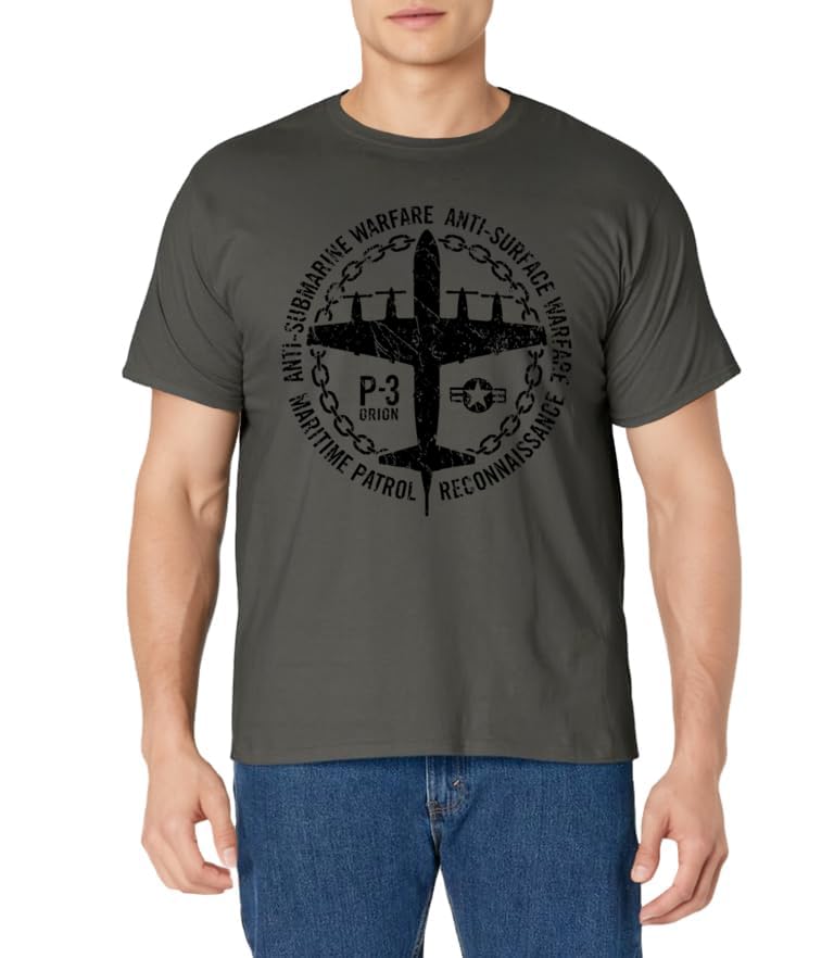 P-3 Orion Anti-Submarine Warfare Naval Patrol Aircraft T-Shirt