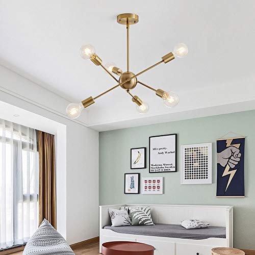 Lámparas de araña Sputnik de metal moderno para el hogar 6
