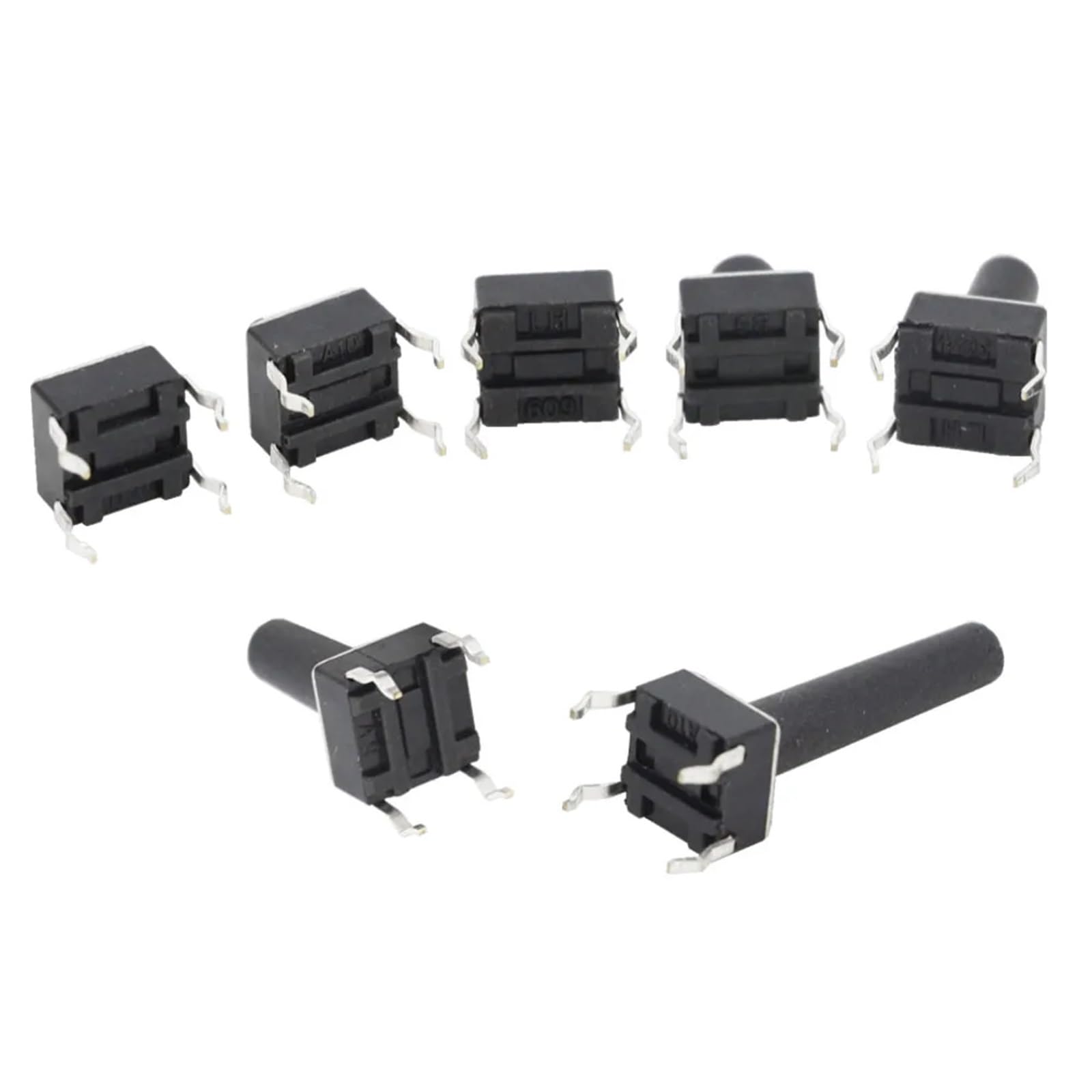 100 sztuk 6 x 6 x 4,1 ~ 10 mm przełącznik taktowy 4-pinowy mikroprzycisk pionowy przełącznik dotykowy przycisk przełącznik indukcyjny seria 6 x 6 (6 x 6 x 8,7)