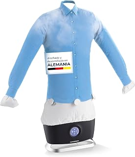 CLEANmaxx Plancha automática para camisas Pro Steam, con función de vapor y pantalla táctil, dispositivo de planchado para camisas y blusas, reduce los olores, desinfecta, alisa, seca y refresca
