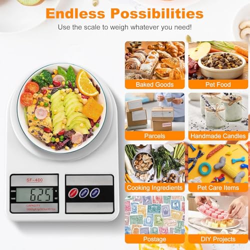 Image of SF-400 Digital Kitchen Weighing Scale 10Kg x 1g Precision | Food Scale with LCD Display for Cooking, Baking, Meal Prep & Healthy Diet | Compact Weight Machine for Home Use
