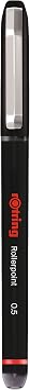 Rotring Rollerball Pen | Needle Point (0.5 mm) Rollerpoint for Precise Writing | Black Ink | 12 Count