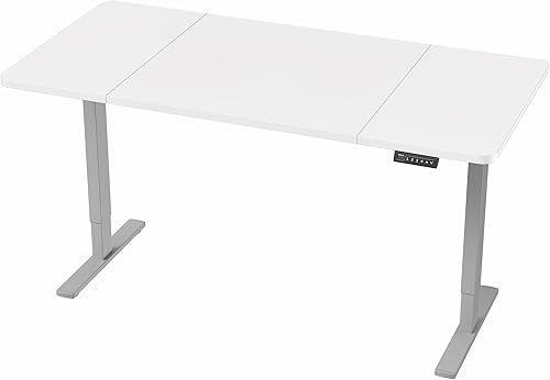 Vista 252 de VIVO DESK-KIT-1W6G - Escritorio eléctrico de pie de 60 x 24 pulgadas, ajuste de altura de memoria, serie 1B, parte superior de nogal oscuro de una