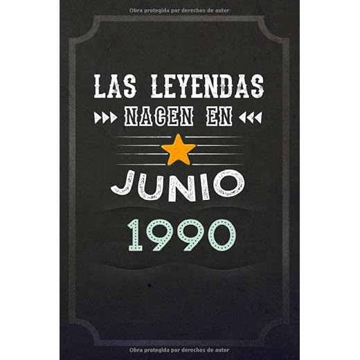 Las leyendas nacen en Junio 1990: REGALO DE CUMPLEAÑOS, NACIDOS EN LOS AÑOS 1990 Regalos Creativos Cuaderno forrado Diario 15.24 x 22.86 cm CUADERNO ... CUADERNO DE NOTAS, REGALOS PERSONALIZADOS
