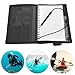 Diving Notebook, PU Coating Nylon Cloth Underwater Writting Plate Waterproof Paper Scuba Snorkeling Supplies (Red Stripe)