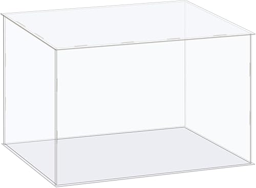 MECCANIXITY Caja de exhibición de acrílico Escaparate transparente de protección a prueba de polvo 16.1x10x10 pulgadas para exhibición de